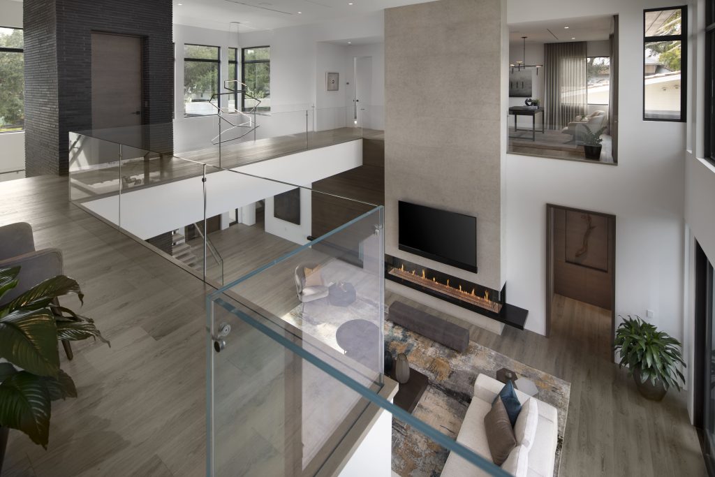 Forma House living room catwalk