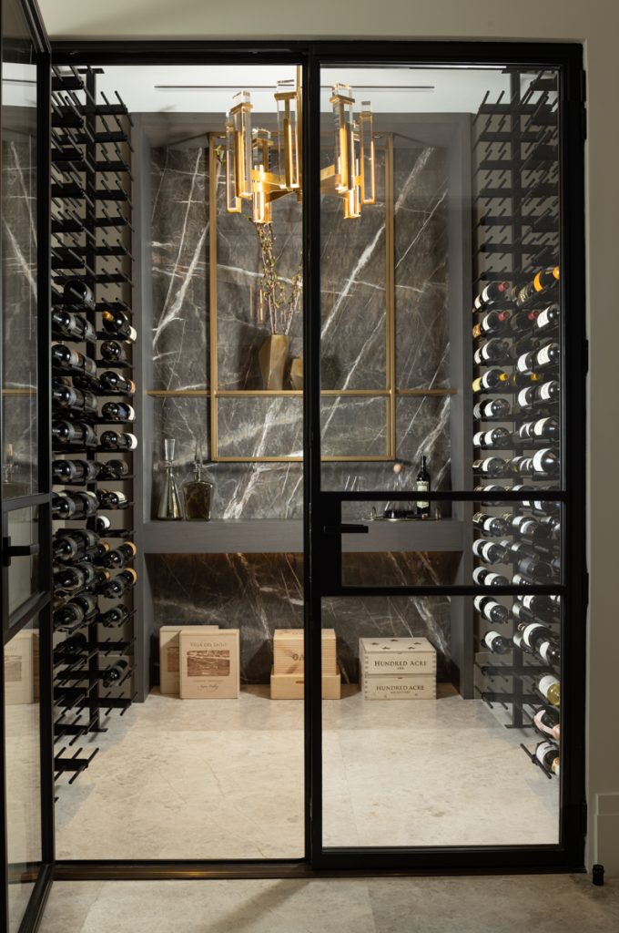 ardent house project by brooks design studio wine room