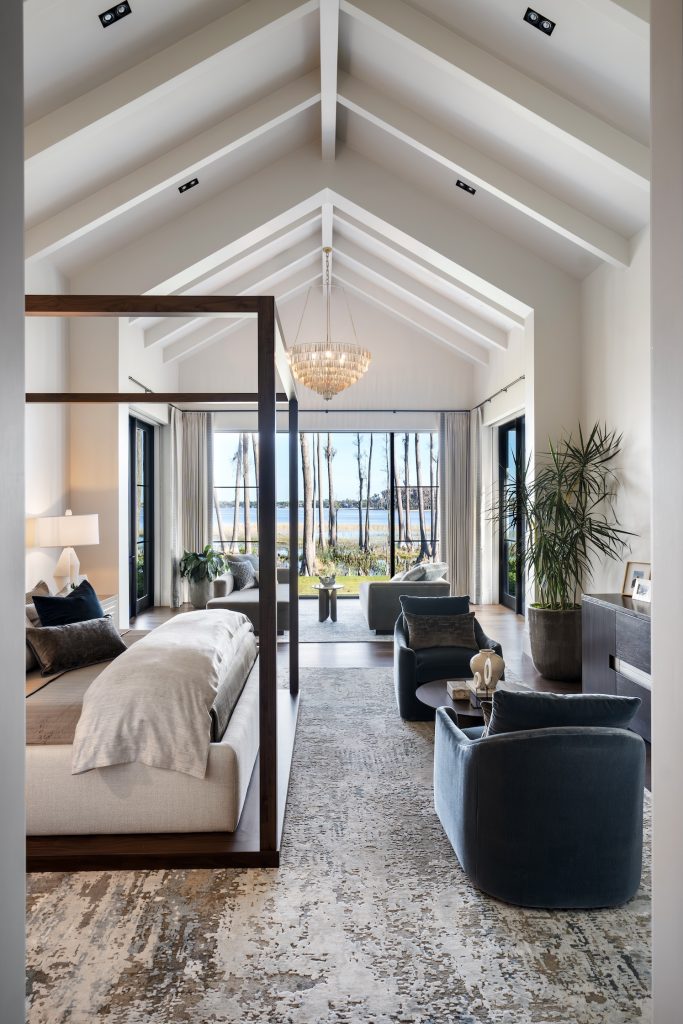 Solera Isle project by brooks design studio primary bed