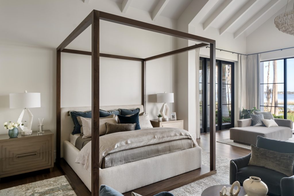 Solera Isle project by brooks design studio primary bed