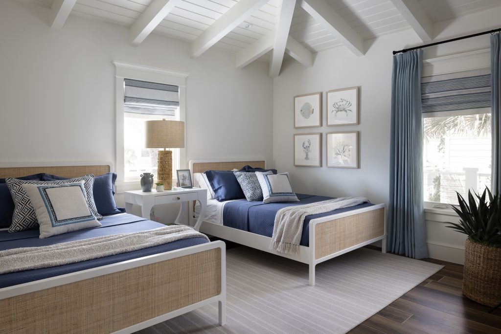The guest quarters project by brooks design studio guest bed