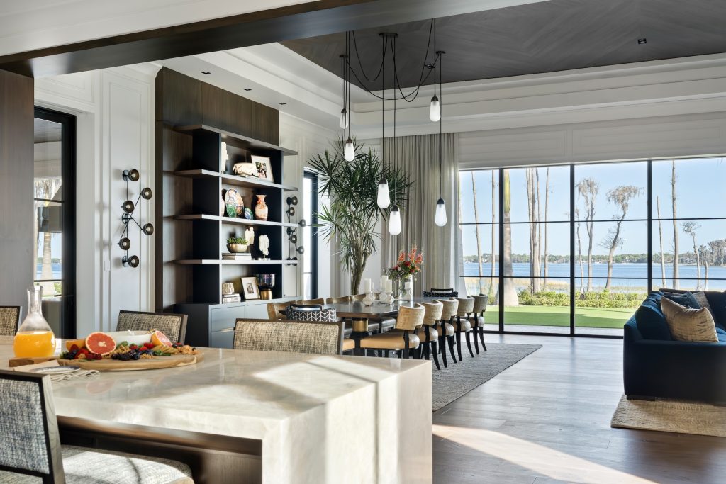 Solera Isle project by brooks design studio family room