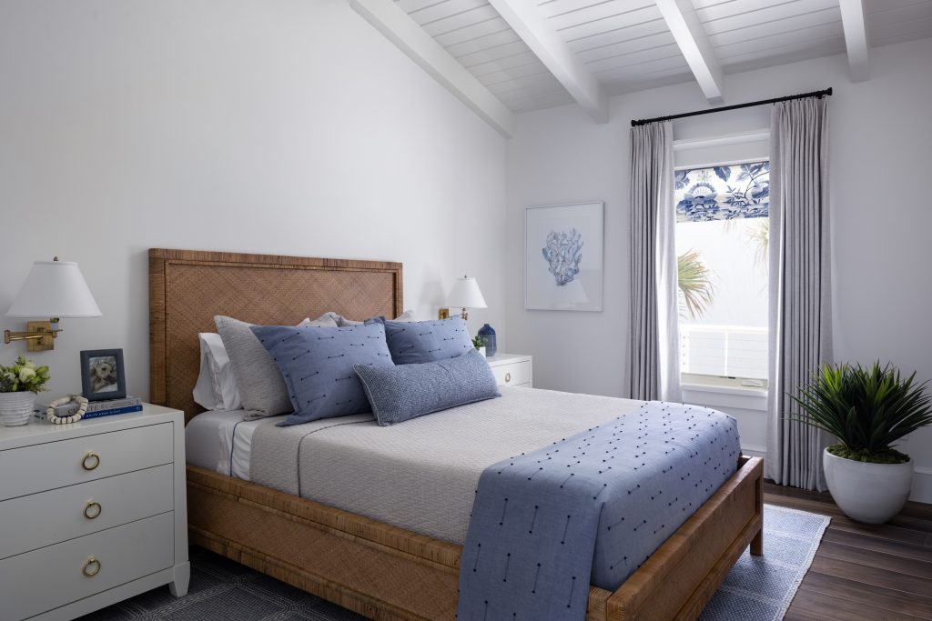 The guest quarters project by brooks design studio guest bed